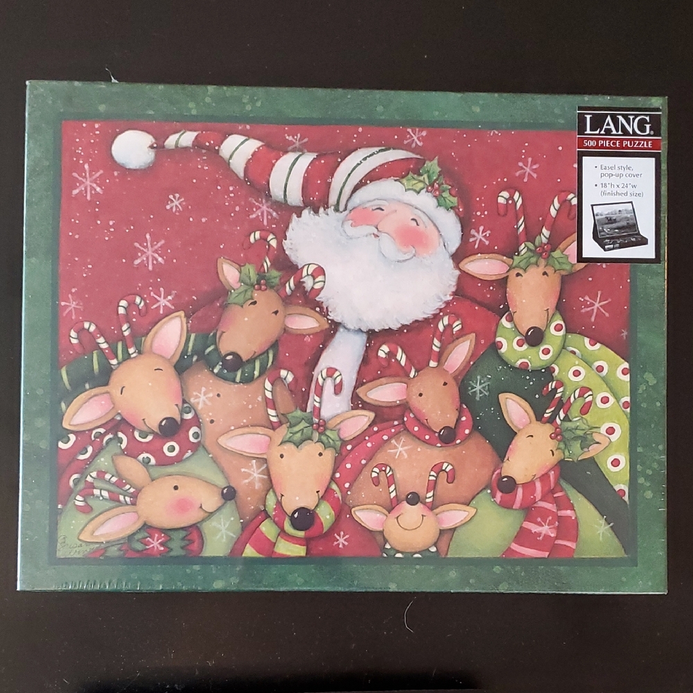 LANG Christmas Puzzle with Santa and Reindeer